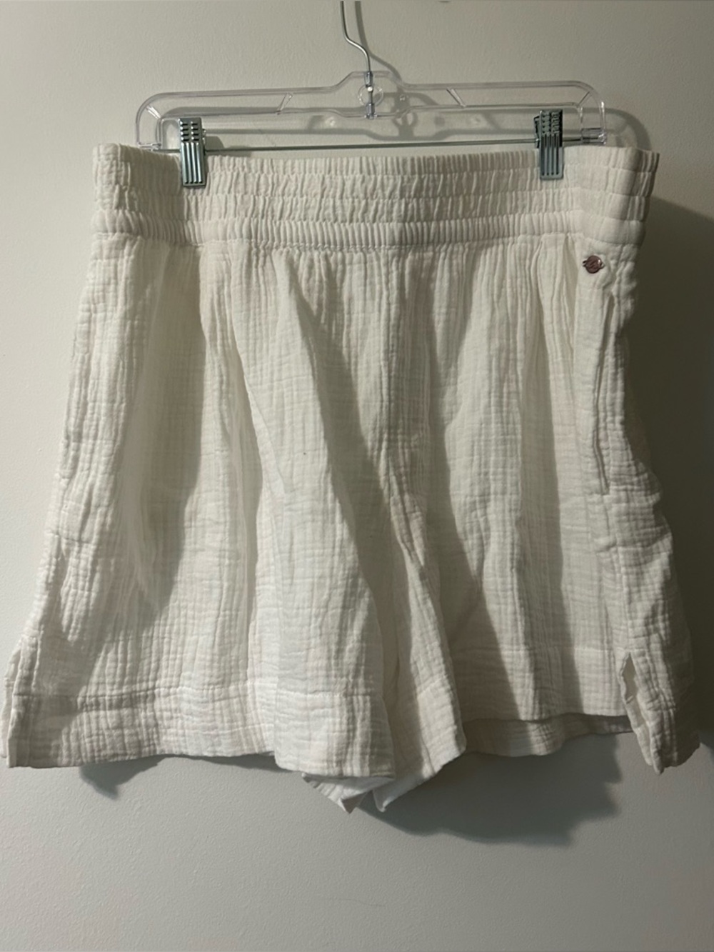 Cute Calia size XL white gauze Dolphin swim Suit cover up shorts women NWT